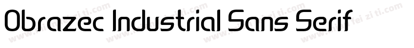 Obrazec Industrial Sans Serif Font字体转换